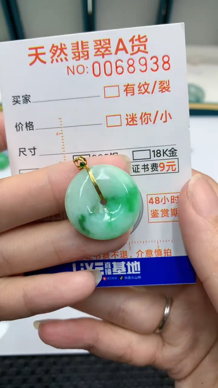 【闪购商品】翡翠颈饰18K金镶嵌            8