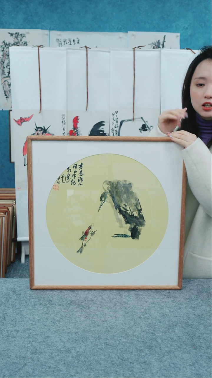 【闪购商品】国画50*50本土老师花鸟