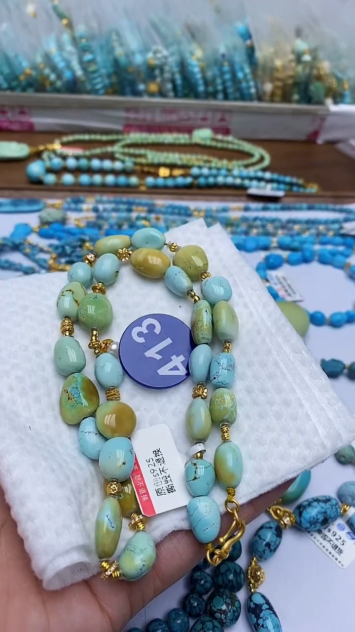 【闪购商品】绿松石项链银S925镶嵌413