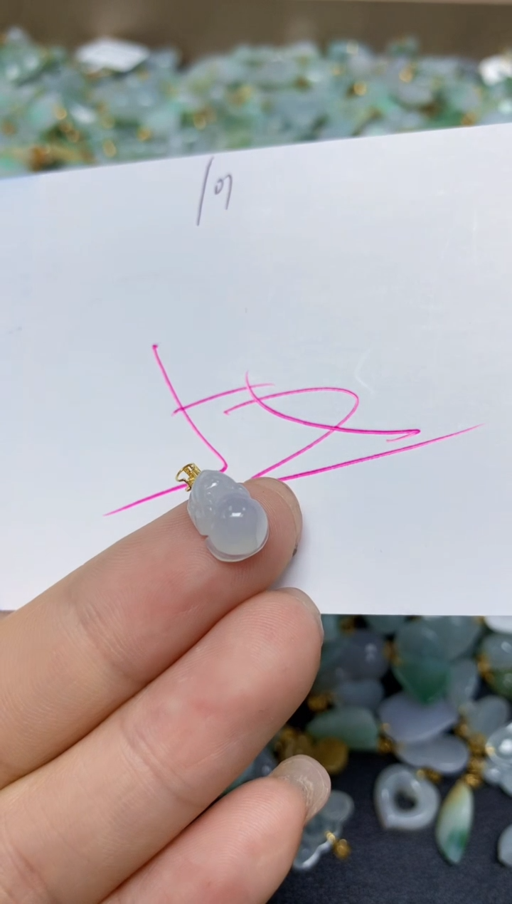 【闪购商品】翡翠挂件18K金镶嵌 天然翡翠A货