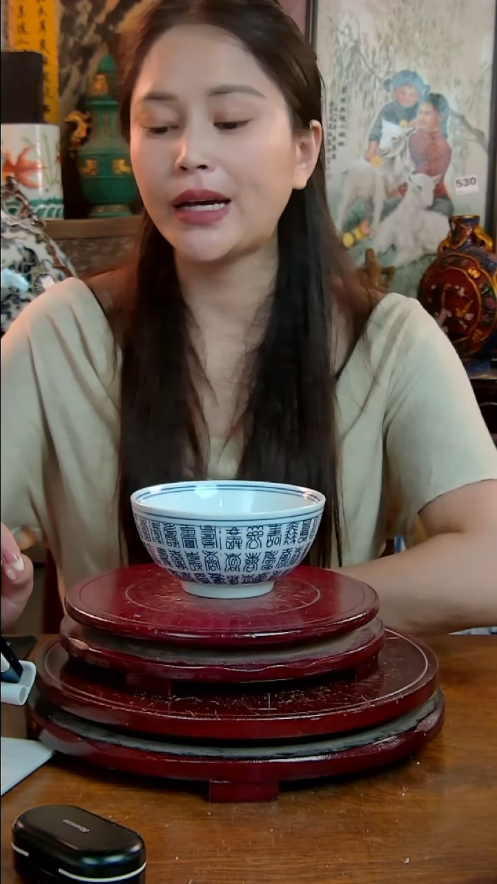 摆件景德镇陶瓷百寿碗