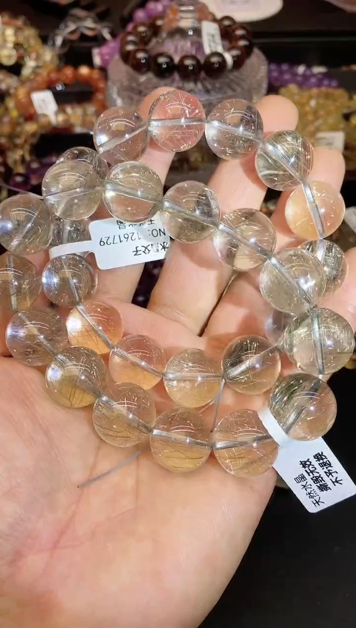 【闪购商品】水晶手串未镶嵌A6 银发 16mm多样性发其一