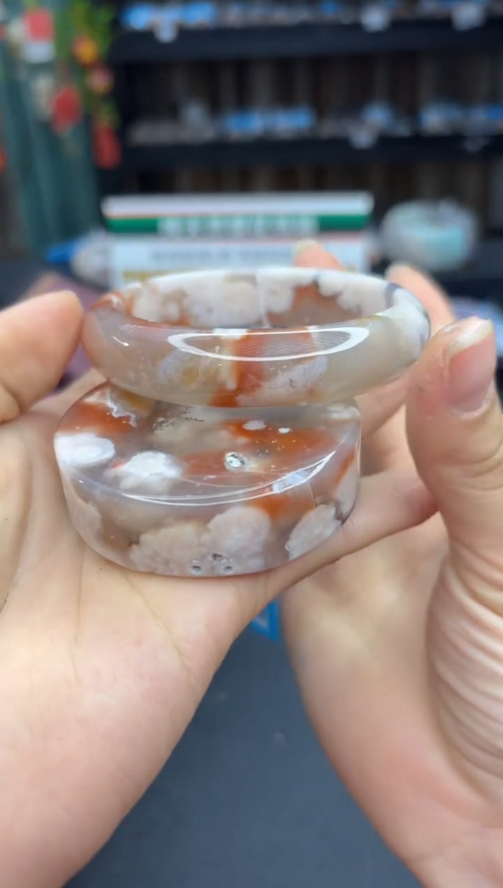 【闪购商品】石英质玉手镯未镶嵌503（62圈赠送镯心）