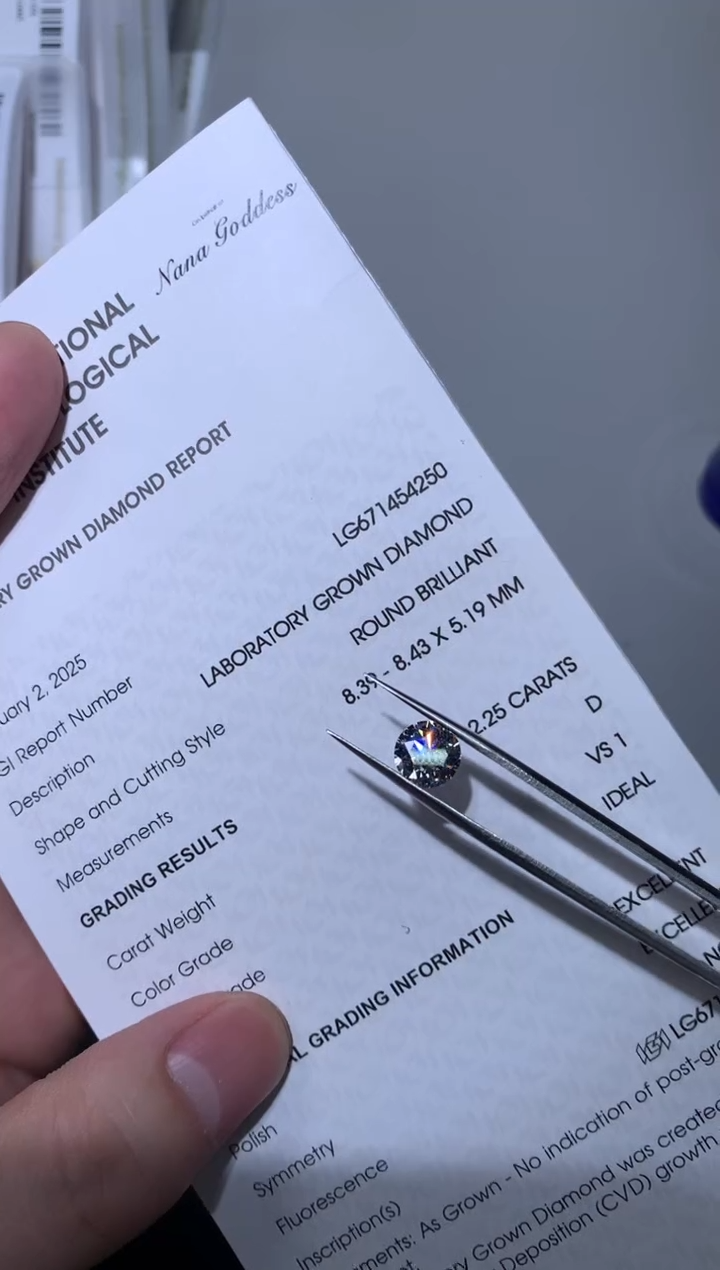 【闪购商品】实验室培育钻石裸石未镶嵌2.25D671454250