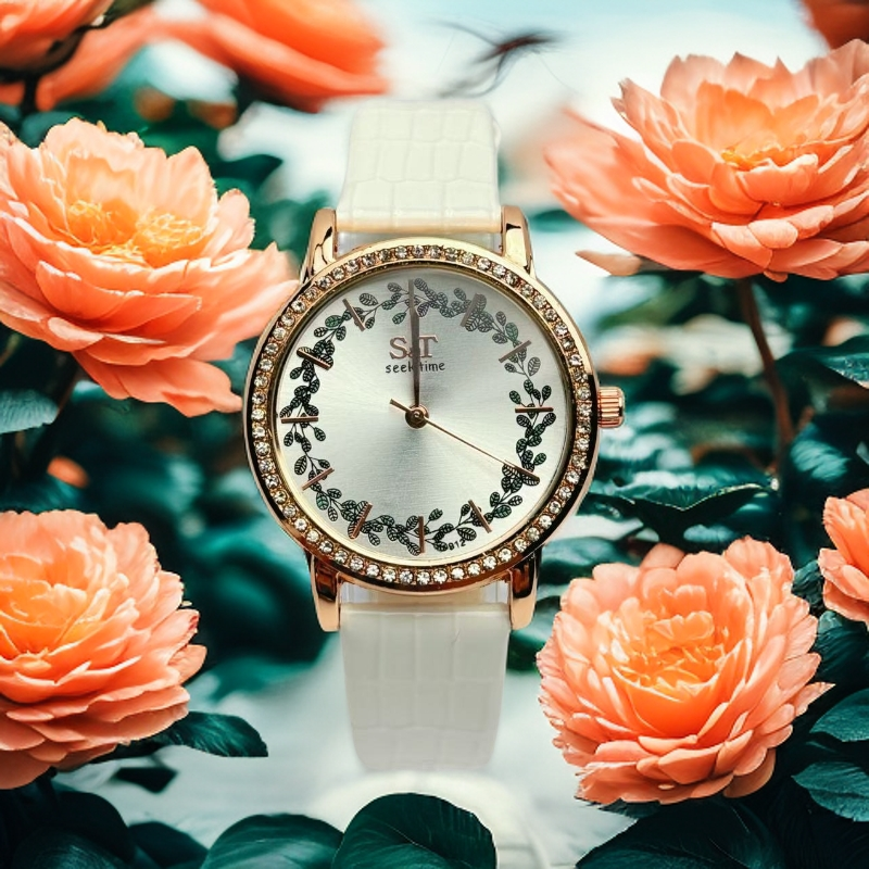 【花海】外贸高端款轻奢简约潮流时尚女士气质腕表EG1254