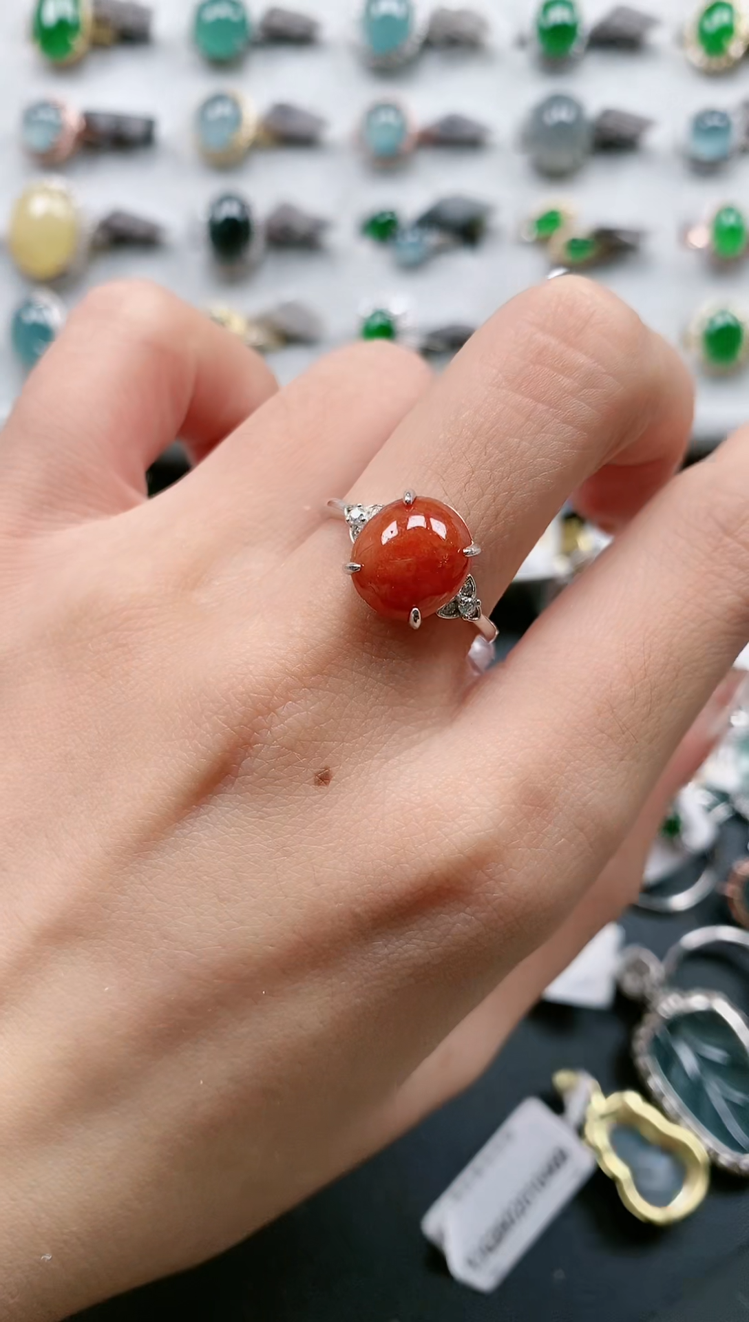【闪购商品】翡翠戒指银S925镶嵌1111111