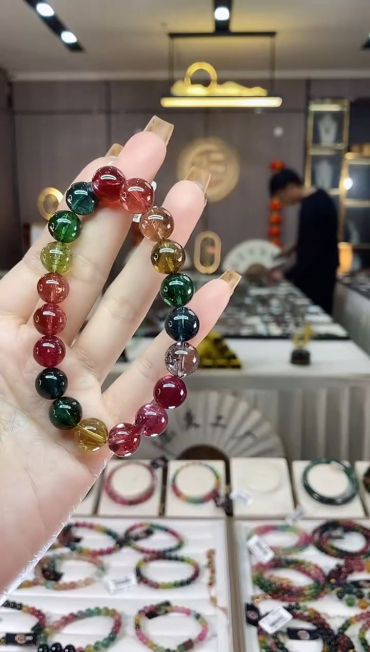 【闪购商品】碧玺收藏级单圈手串10mm+未镶嵌一物一证dan
