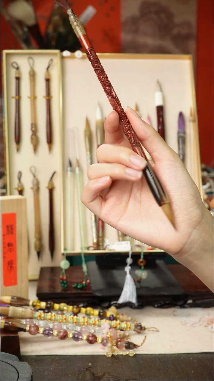 孤品高货毛笔链接 清水试笔 蘸墨不退