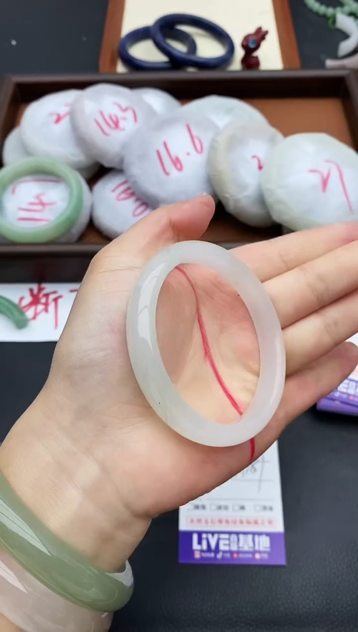 未镶嵌手镯石英质玉76+56/57