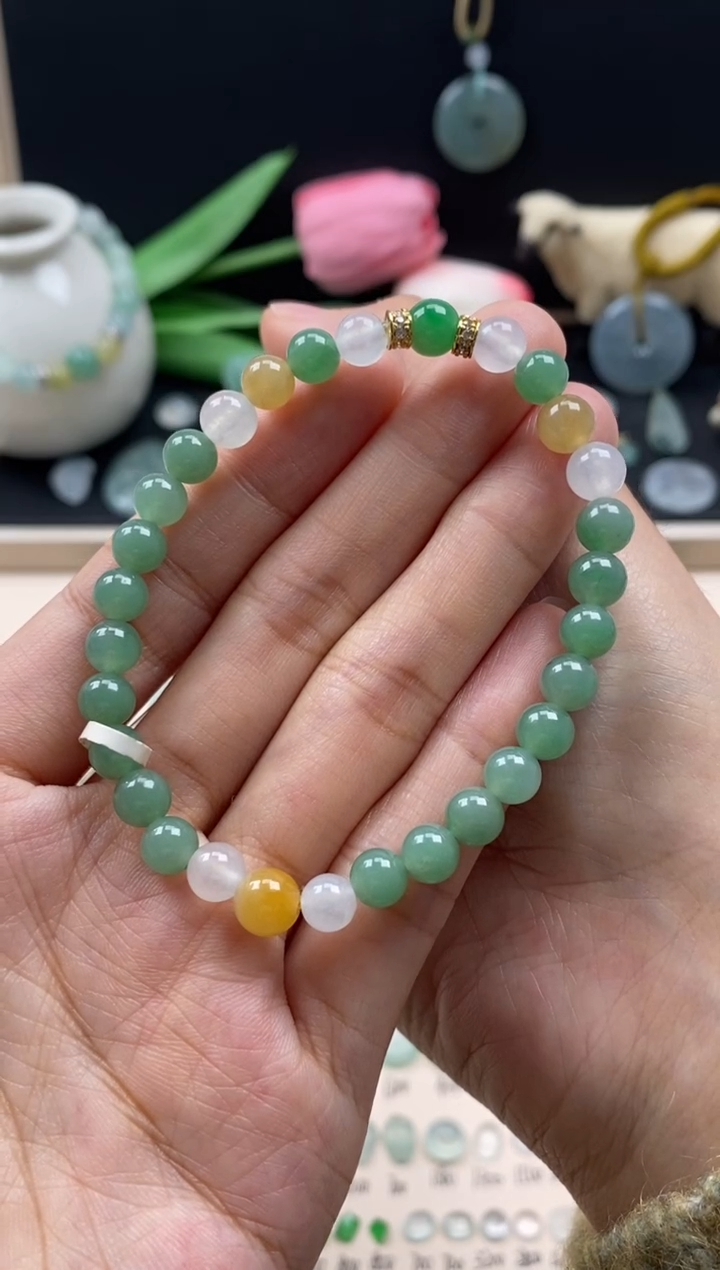 【闪购商品】翡翠手串未镶嵌翡翠冰珠子手串