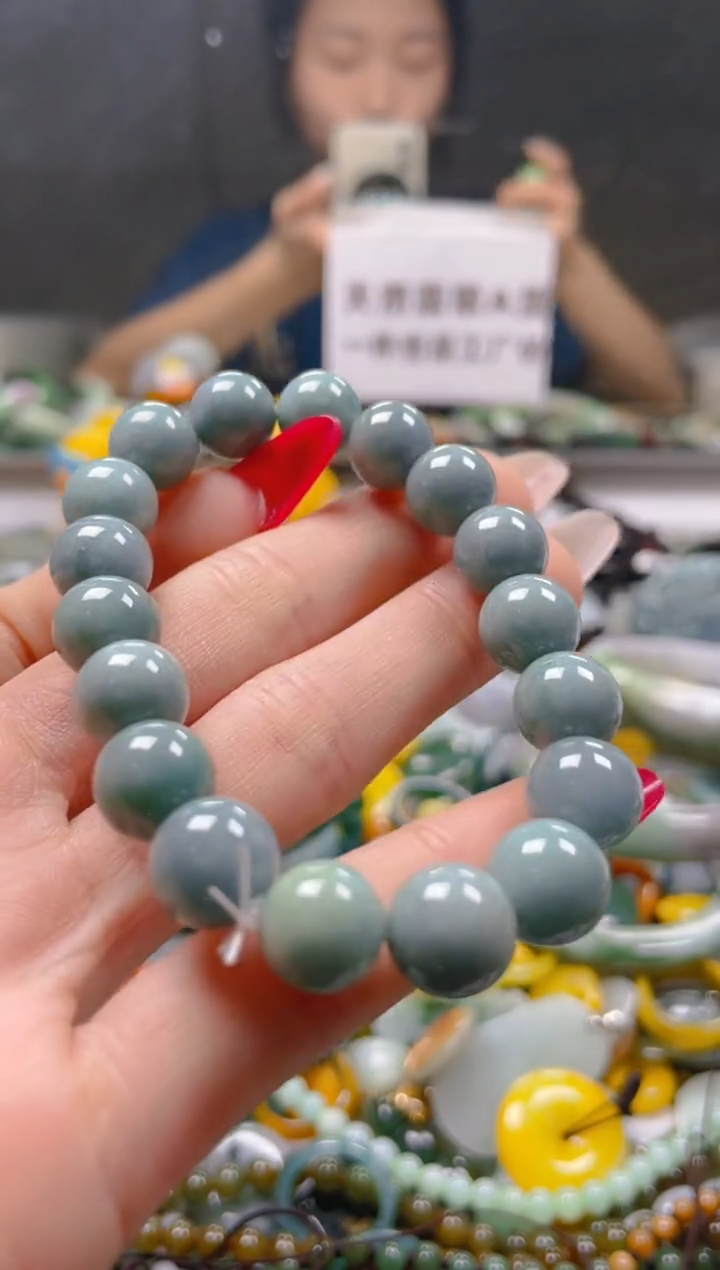 【闪购商品】翡翠颈饰未镶嵌10MM/G/翡翠A货一图一物