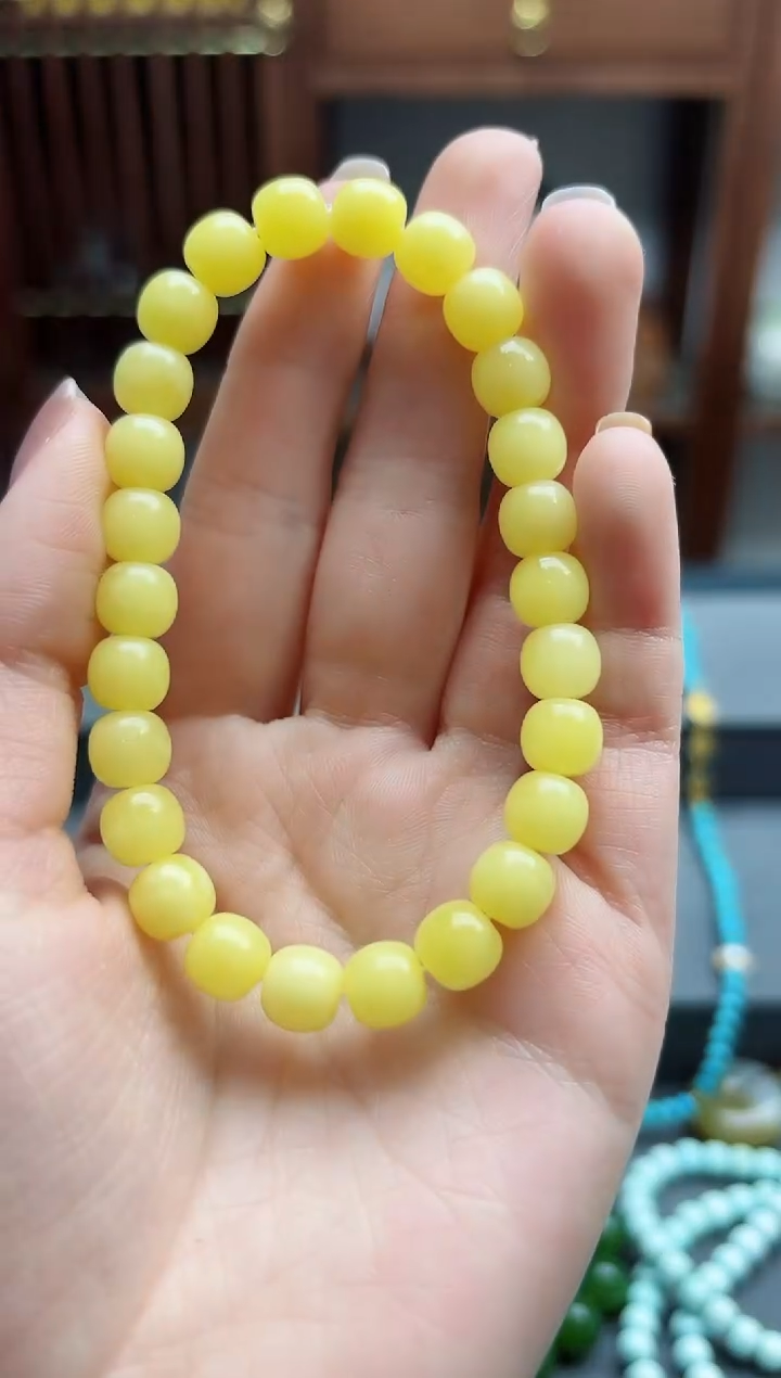 【闪购商品】蜜蜡裸石未镶嵌蜜蜡单圈手串SAF