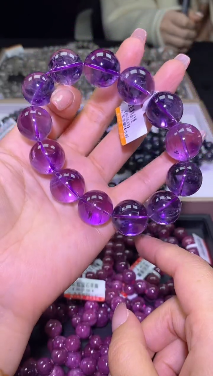 未镶嵌手链水晶紫水晶单圈-A44-多样性发其一