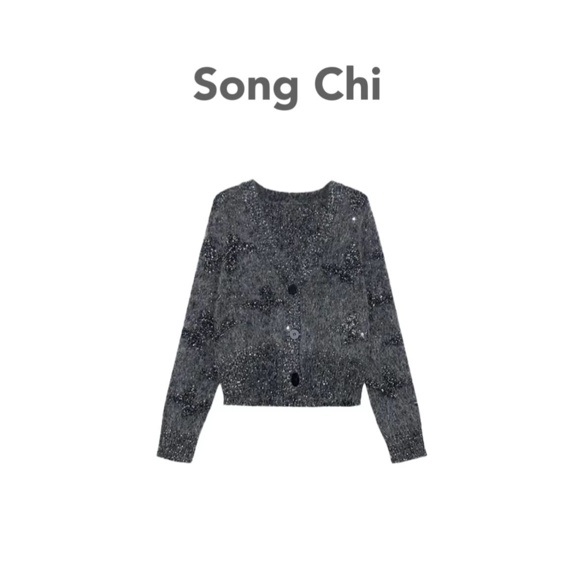 2025早秋款重工设计感马海毛毛衣针织开衫外套女早秋款