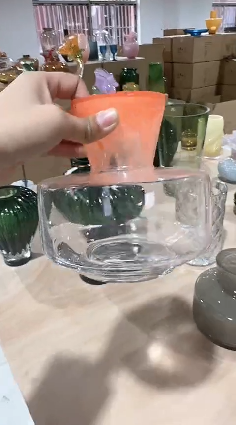 【闪购商品】玻璃橙色扁瓶