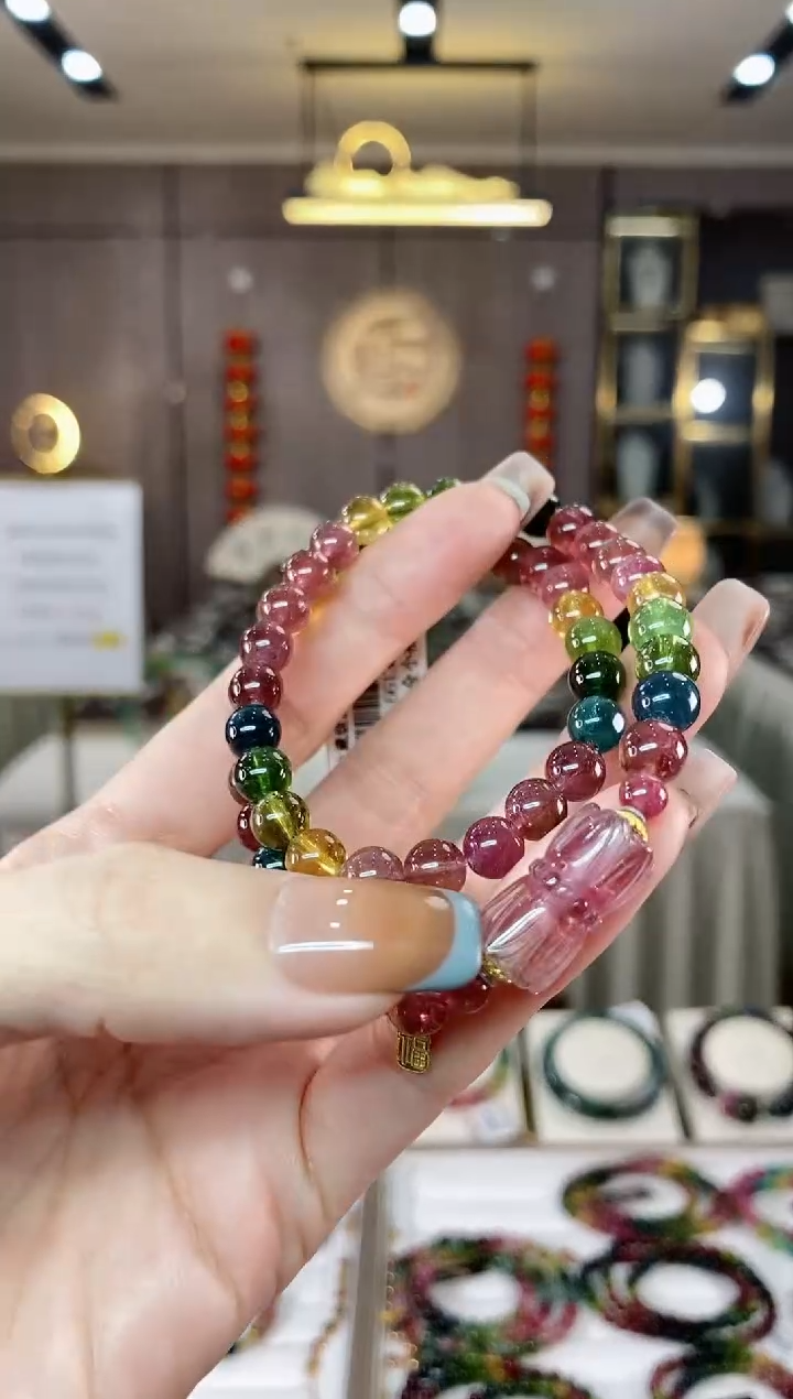 【闪购商品】碧玺两圈手串6mm+未镶嵌一物一证dan