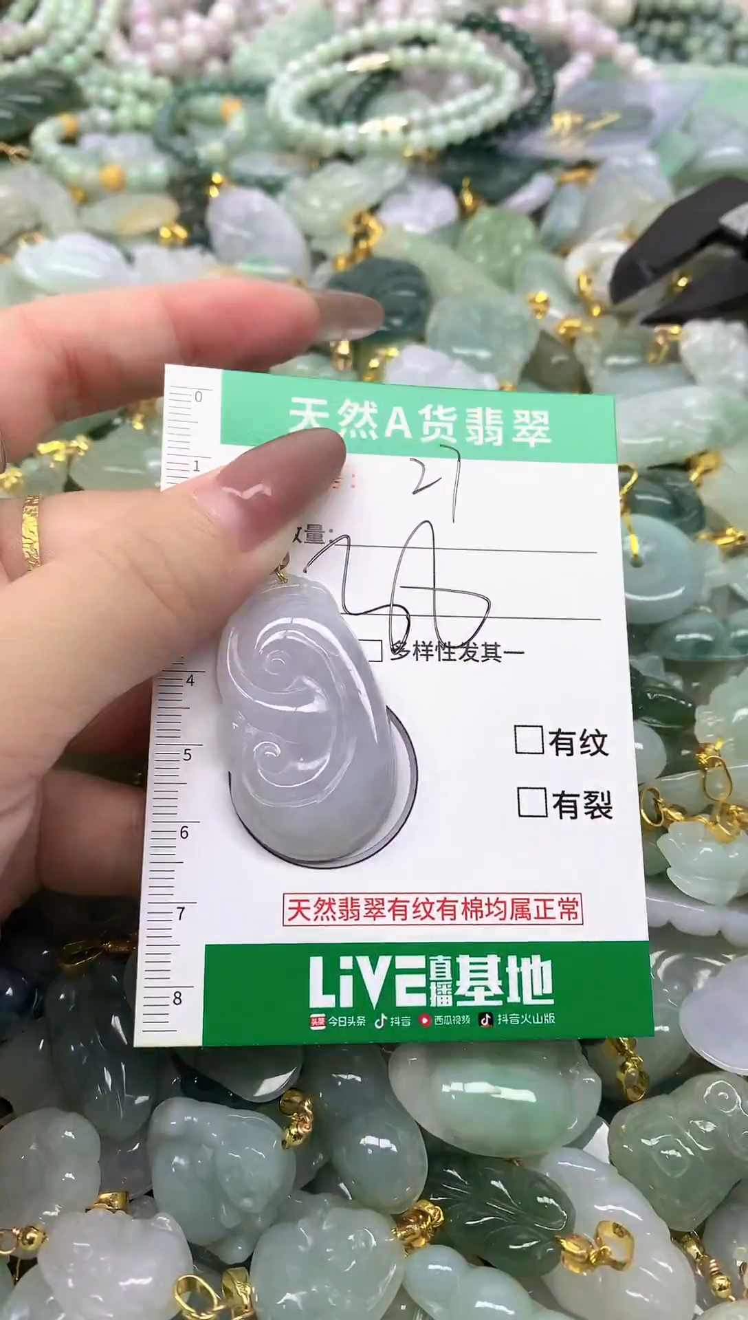 颈饰未镶嵌翡翠纯天然缅甸A货翡翠-27