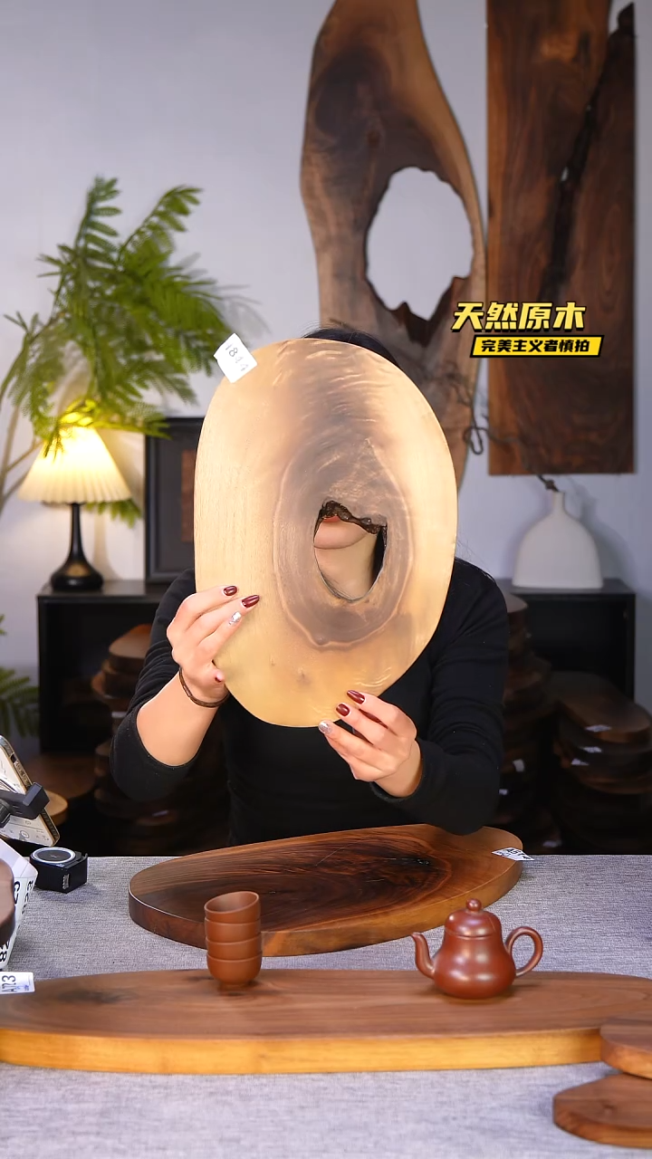 木北美黑胡桃原木.干裂疤结不属于商品质量问题完美主义者慎拍