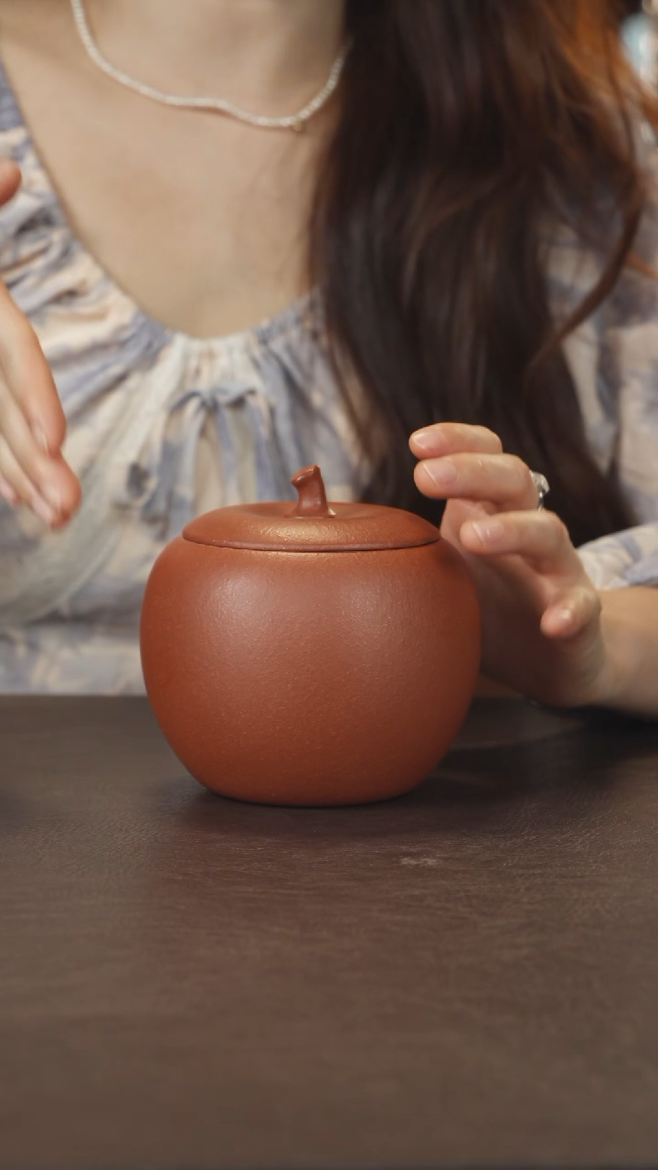 紫砂茶叶罐红降坡苹果茶仓200g