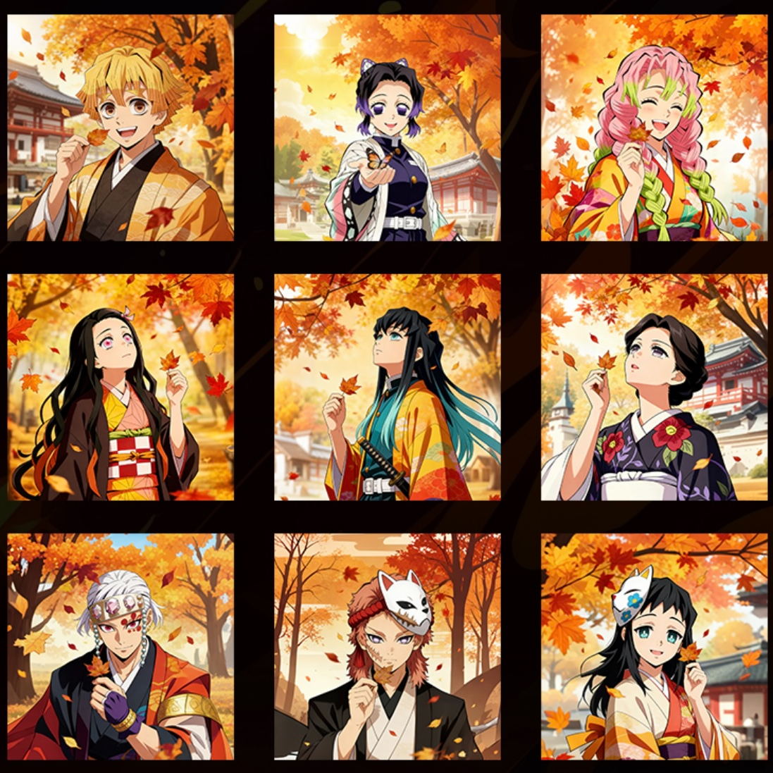 鬼灭之刃二创吧唧砖盲盒第一弹