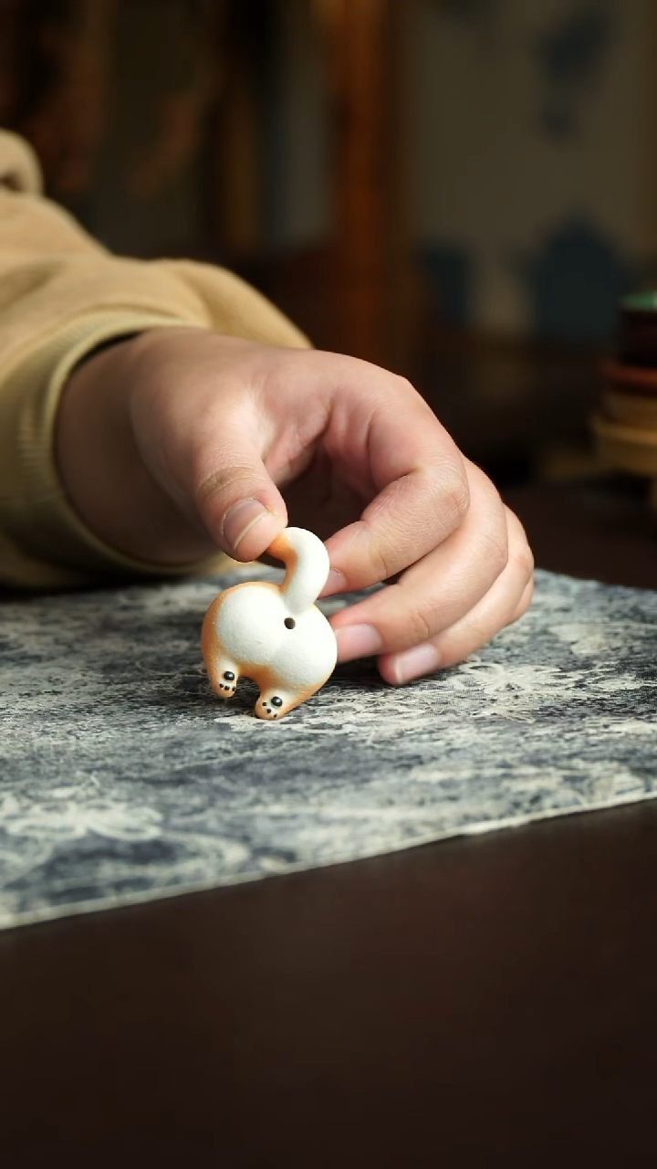 茶杯紫砂4号  狗屁屁香插宜兴紫砂原矿作品