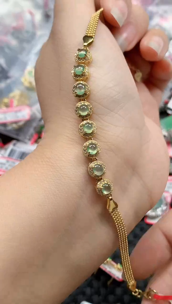 银S925镶嵌戒指翡翠天然A货缅甸翡翠