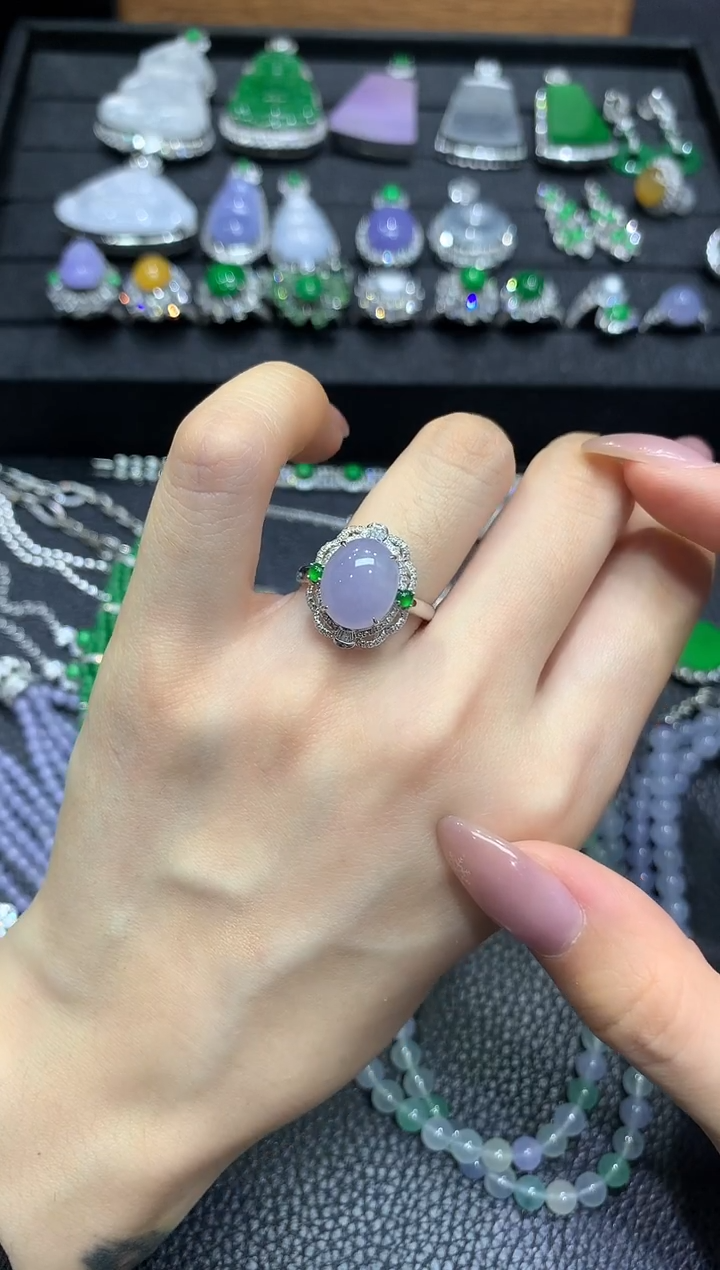 18K金镶嵌戒指翡翠30