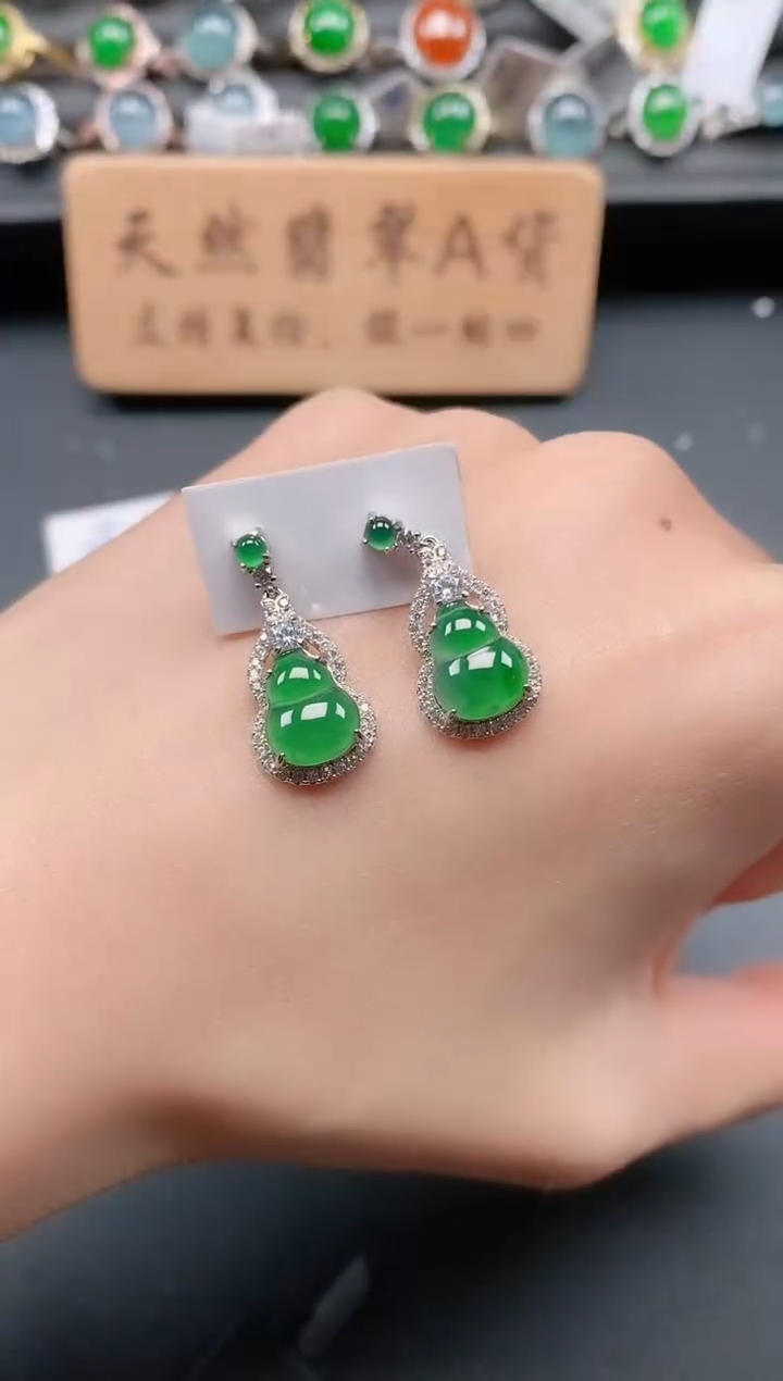 银S925镶嵌戒指翡翠111