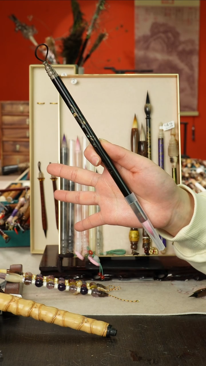 378号闪孤品高货毛笔链接 清水试笔 蘸墨不退