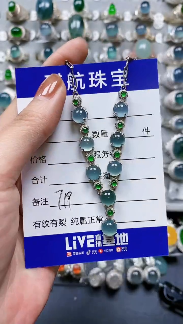 【闪购商品】翡翠颈饰银S925镶嵌0719