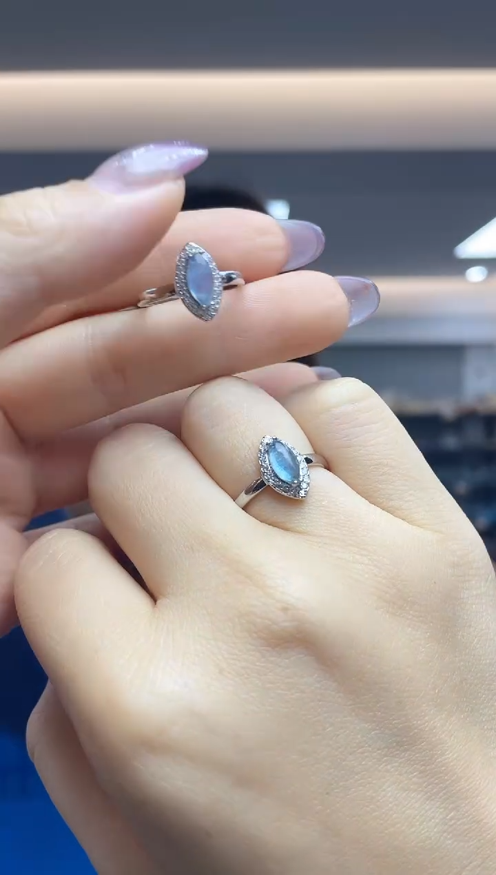 海蓝宝石戒指未镶嵌（多样性发一件）