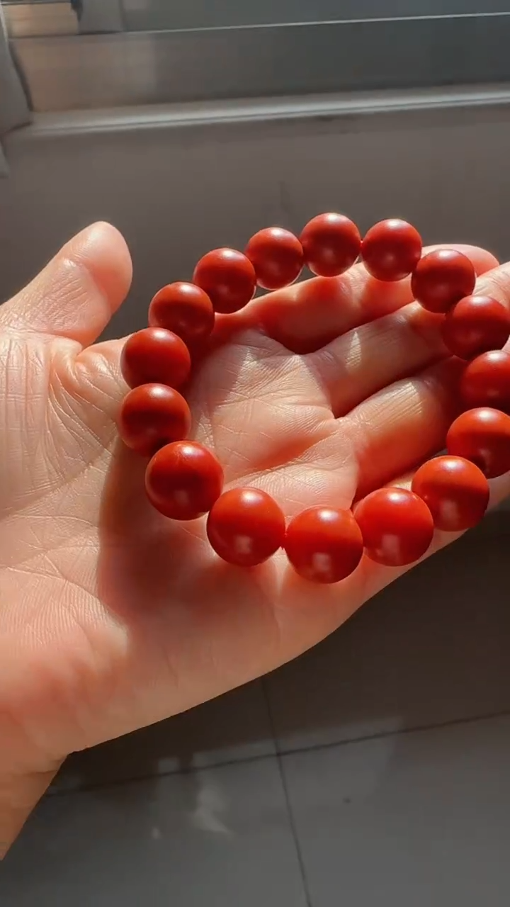 未镶嵌多样性发一件南红玛瑙【高货】13mm阿东寨哑光圆珠单圈