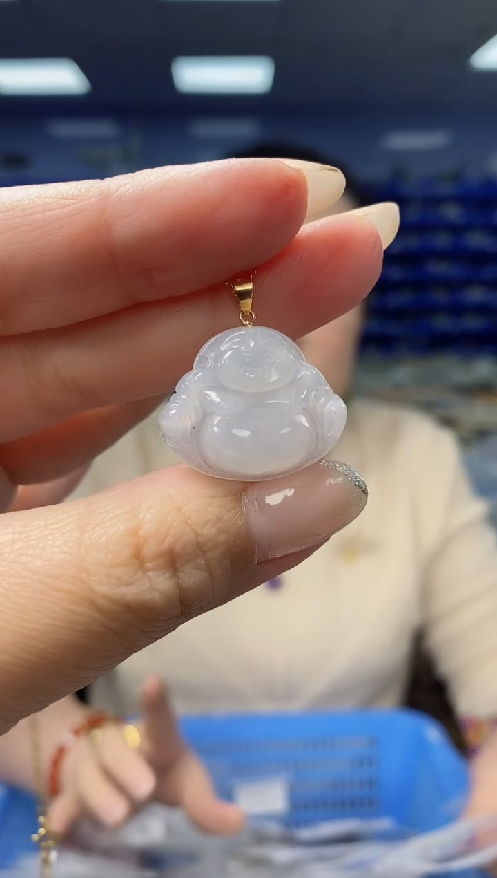 【闪购商品】翡翠吊坠(不含链)18K金镶嵌G00875