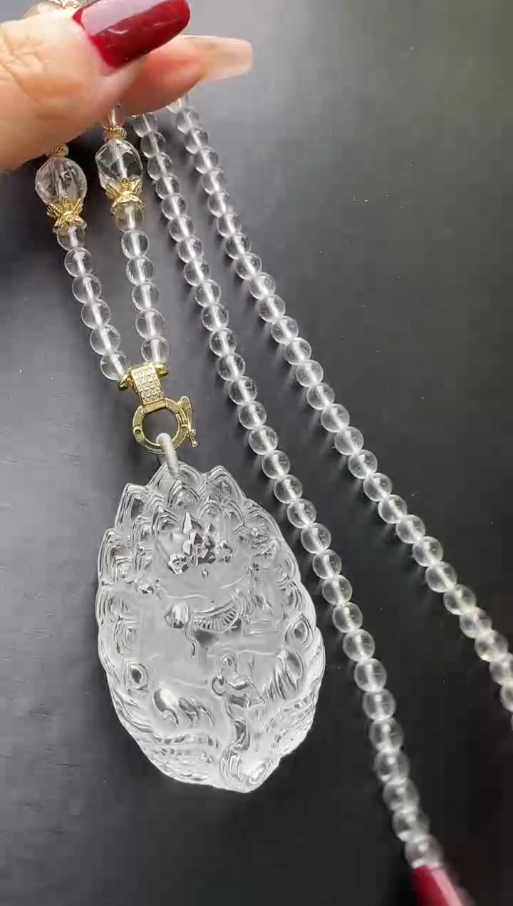 【闪购商品】水晶吊坠未镶嵌白水晶狐仙吊坠 M30506