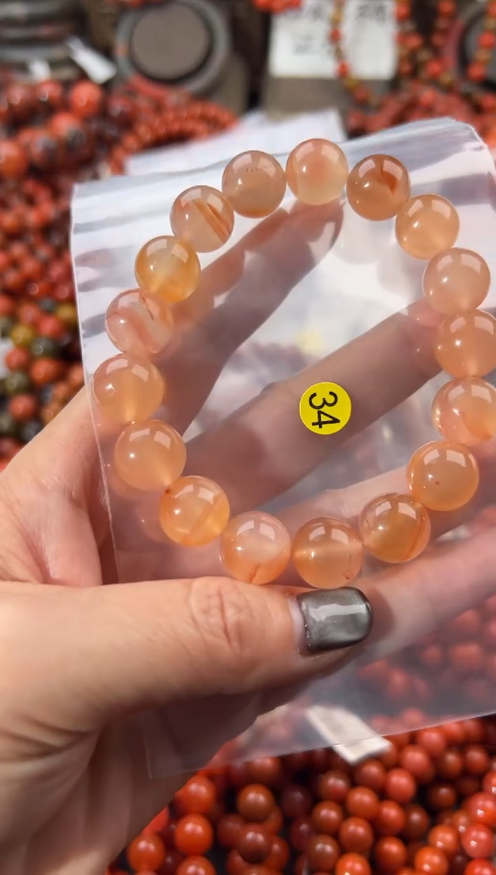 未镶嵌手串南红玛瑙13+