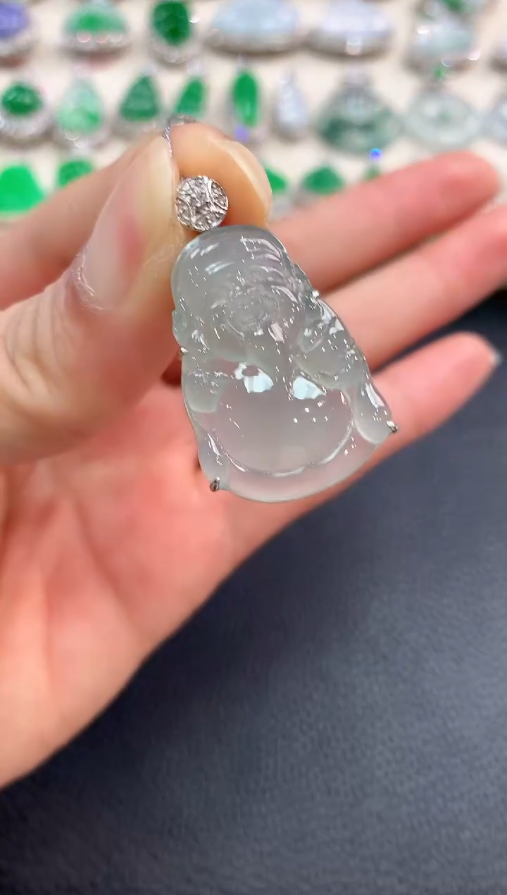【闪购商品】翡翠吊坠(不含链)18K金镶嵌b71