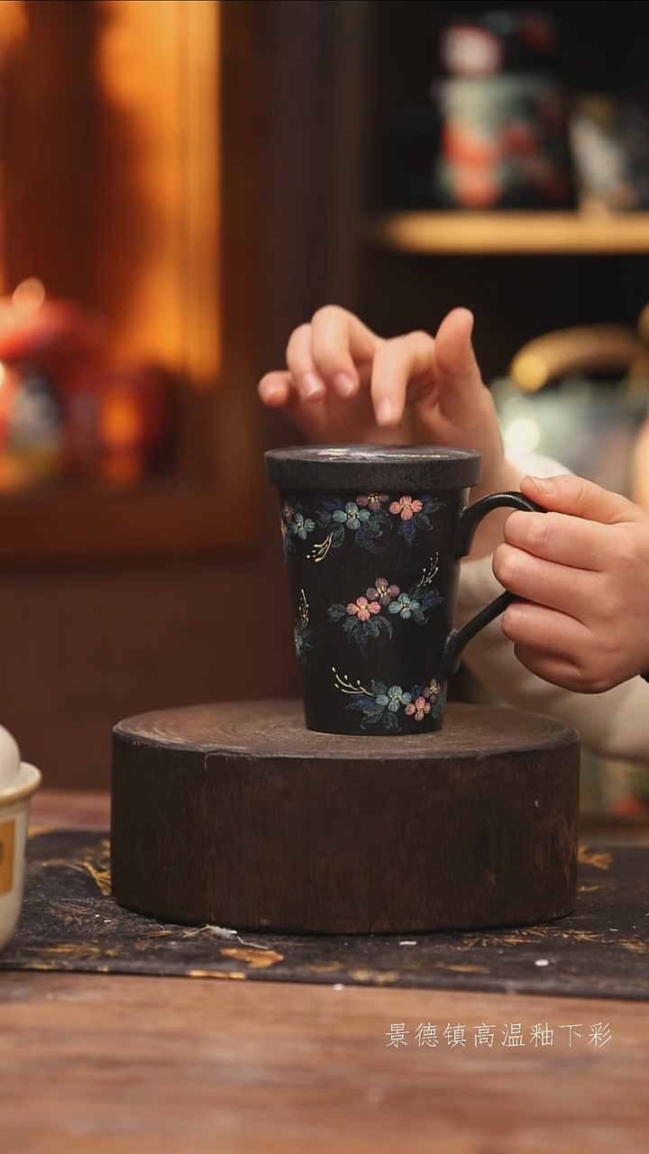 陶瓷景德镇高温釉下手绘陶瓷