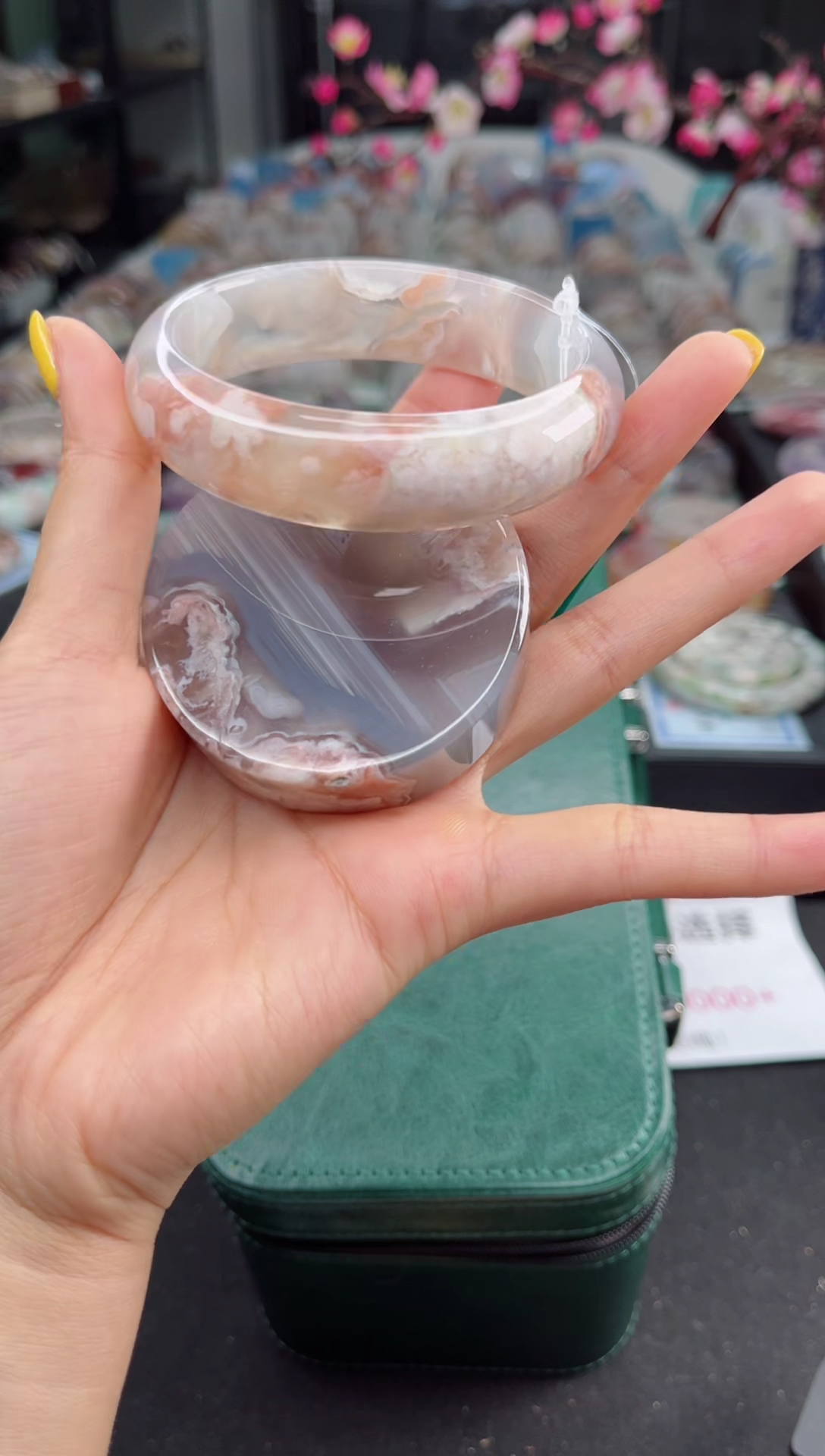 石英质玉未镶嵌手镯60圈口（赠送镯心）3918125