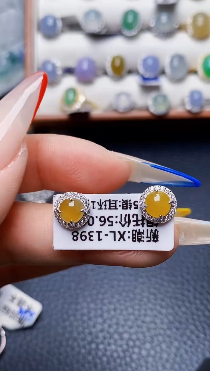 银S925镶嵌戒指翡翠1338