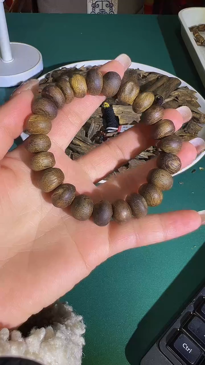 【闪购商品】沉香手串沉浮树丁单圈多样发一乌身圆叶13