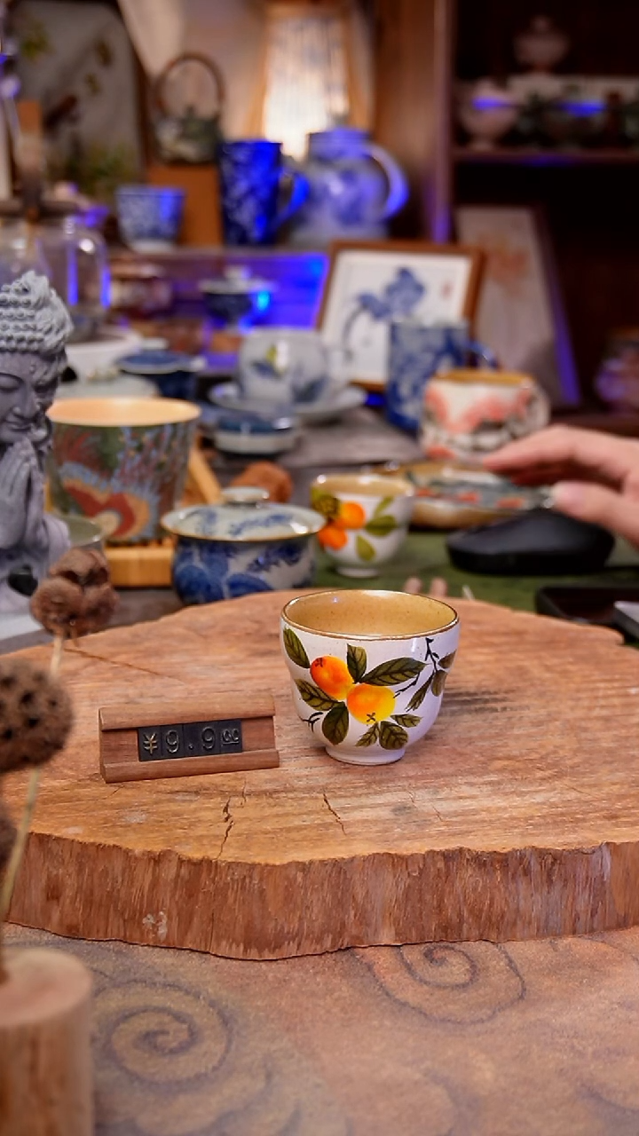 杯子琵琶手工手绘手工手绘