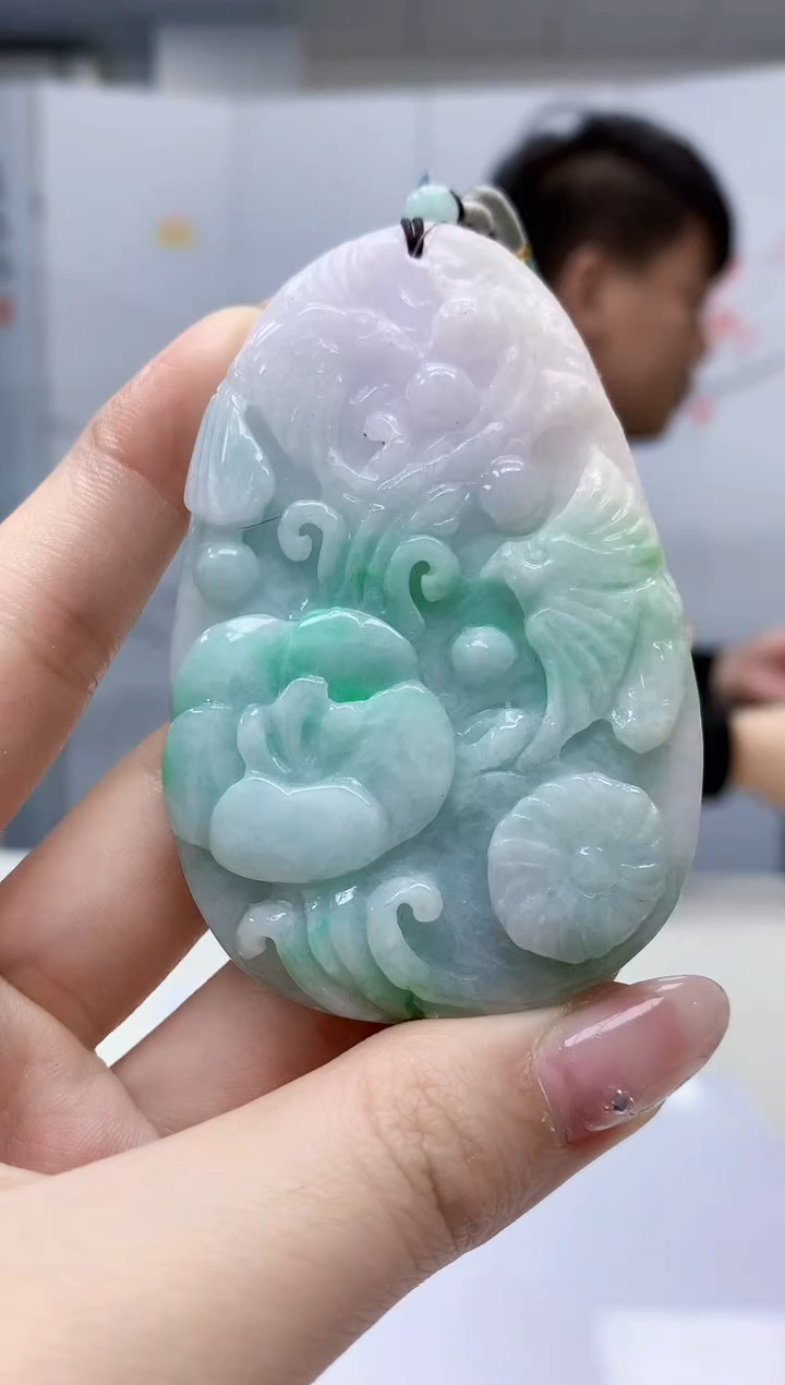 【闪购商品】定制翡翠未镶嵌4915jw-毛货挂件45