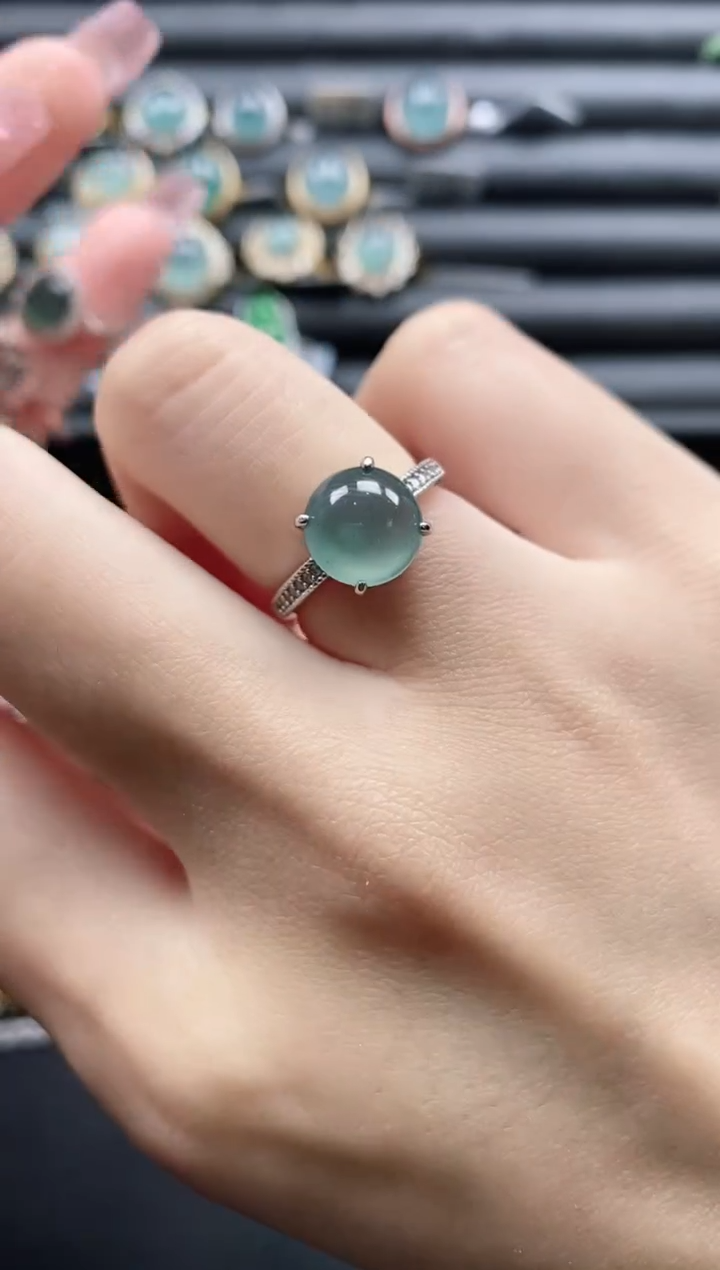 【闪购商品】翡翠戒指银S925镶嵌1111