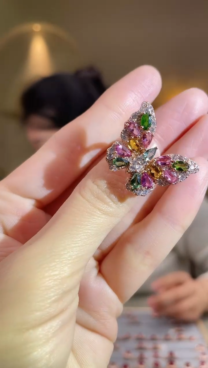 银S925镶嵌手饰碧玺手饰