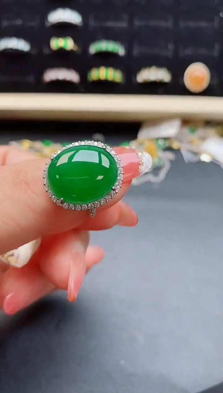 【闪购商品】翡翠戒指银S925镶嵌1212