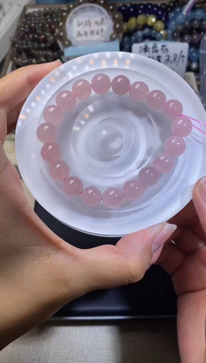 未镶嵌手串水晶粉水晶