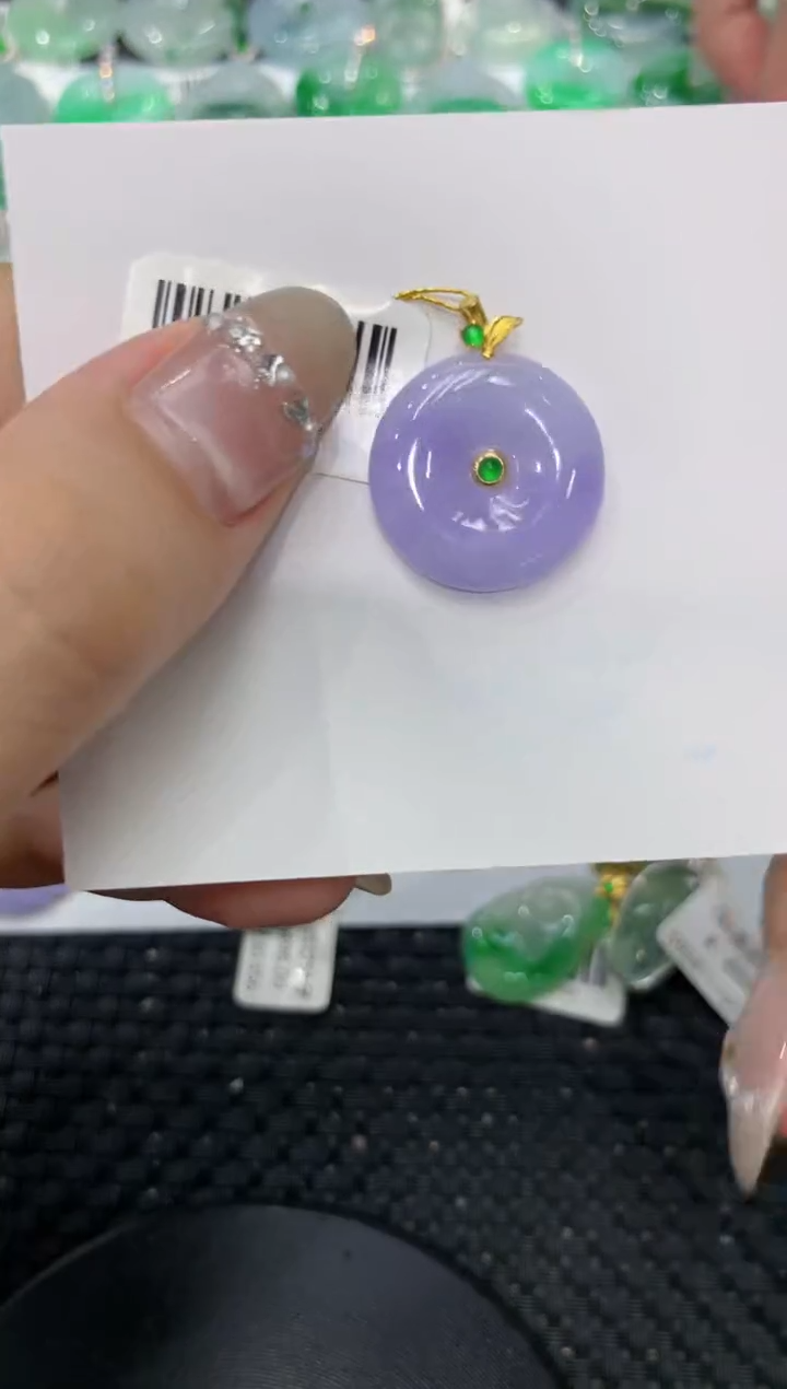 【闪购商品】翡翠颈饰18K金镶嵌222222222