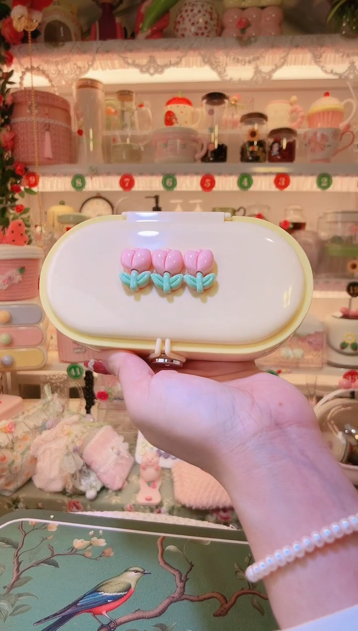 郁金香花针线盒——手工制作品质好！