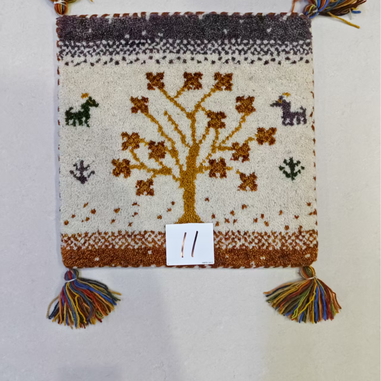 40*40手工嘎背羊毛坐垫