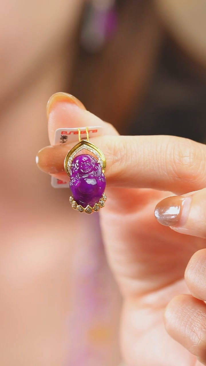 苏纪石（舒俱来）18K金镶嵌吊坠(不含链)17